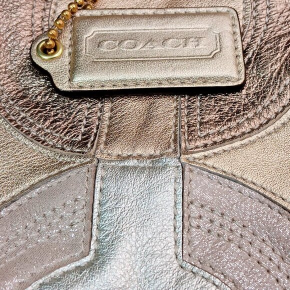 Authenticated Coach Purse Handbag Shoulder M0993-14833 Inlaid Art 09 Vintage CN - Picture 8 of 16